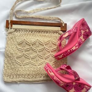 Boho crochet style bag